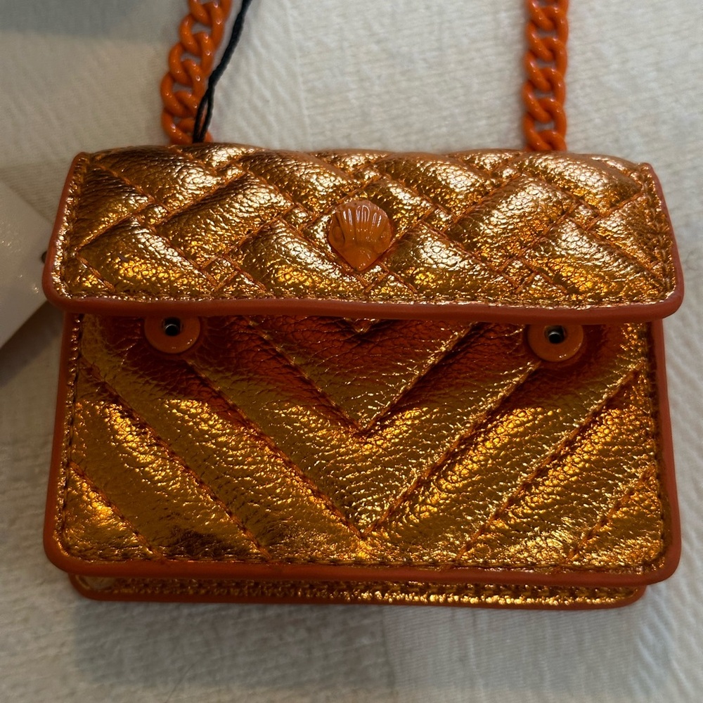Kurt geiger brand new metallic micro crossbody bag